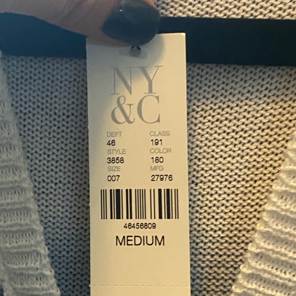 Blue ombré 3/4 sleeve summer sweater - Picture 3 of 4